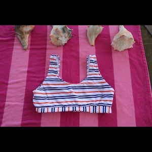 Orange, white, & blue | Bikini Top | size L